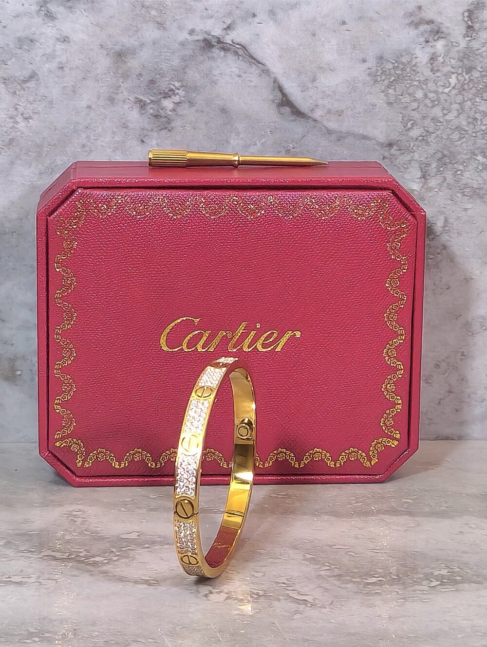 Cartier Gold  Diamond Accent Love Bracelet  ✨️
